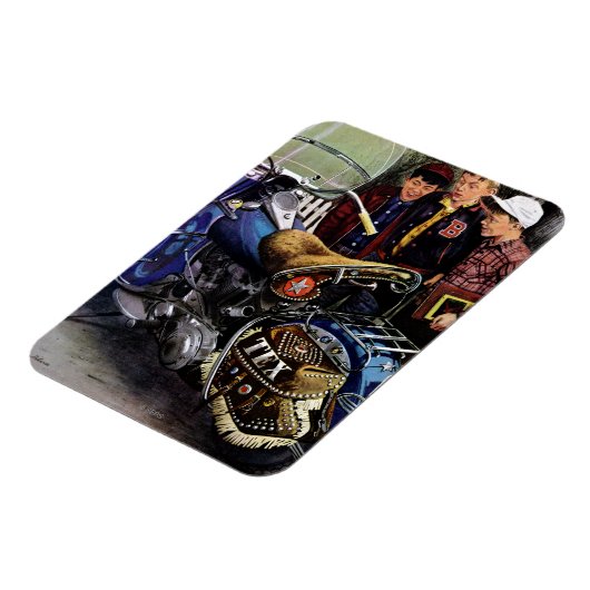 Tex-motorfiets Magneet (Linkerzijde)