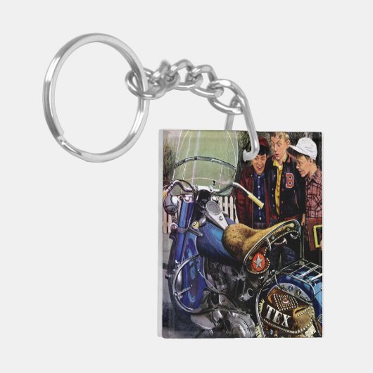 Tex-motorfiets Sleutelhanger (Voorkant Links)