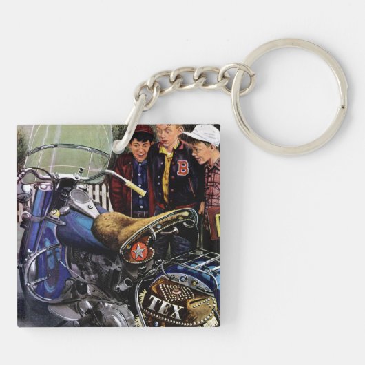 Tex-motorfiets Sleutelhanger (Achterkant)