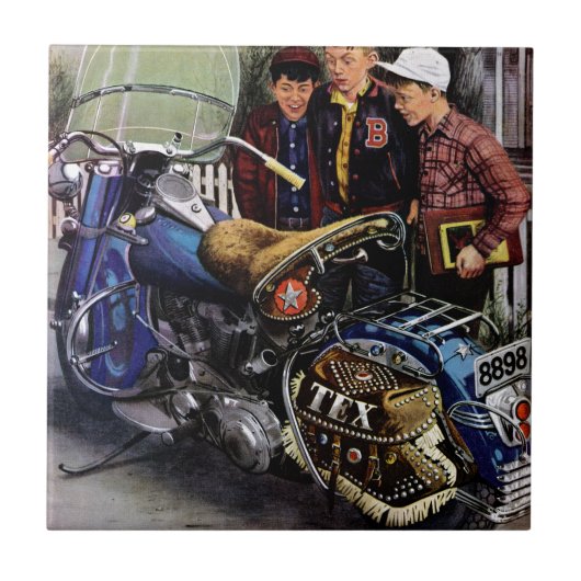 Tex-motorfiets Tegeltje (Voorkant)