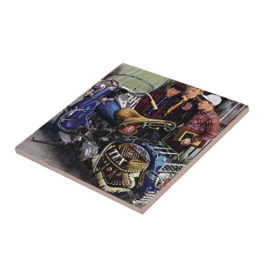 Tex-motorfiets Tegeltje (Zijkant)