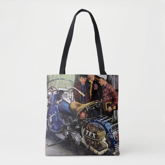 Tex-motorfiets Tote Bag (Voorkant)