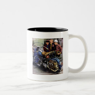 Tex-motorfiets Tweekleurige Koffiemok