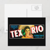 Tex Rio Tomaten Etiket Briefkaart (Voorkant / Achterkant)