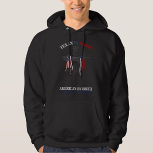 Texaan van bloed Amerikaan van geboorte Patriot bi Hoodie