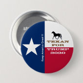 Texaan voor Trump 2020 Ronde Button 7,6 Cm (Voorkant /achterkant)