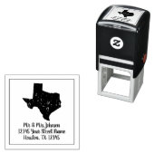  Texaans staatspictogram aangepast retouradres Zelfinktende Stempel (In situ)