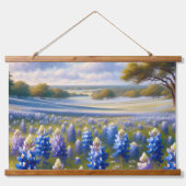Texaanse Blauweklokkenweide Landschap Hangend Wandkleed (Voorkant)
