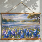 Texaanse Blauweklokkenweide Landschap Hangend Wandkleed