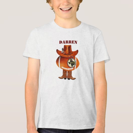 Texaanse Football Fan Tri-Blend Shirt (Voorkant)