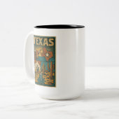 Texaanse keramische Mok - Texas Coffee Cup (Voorkant links)