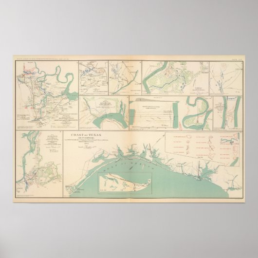 Texaanse kust poster (Voorkant)