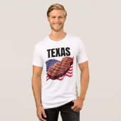 Texaanse Mannen Bella+Canvas Tri-Blend Shirt (Voorkant volledig)
