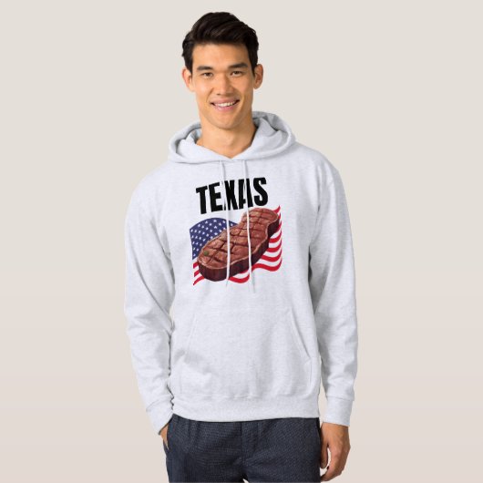Texaanse Mannen Hooded Sweatshirt (Voorkant volledig)