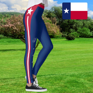 Texaanse mode leggings, Texaanse vlag / sport Leggings