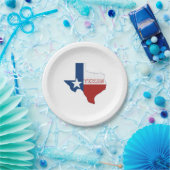 Texaanse partij Texas Shaped Lone Star Papieren Bordje (Feest)