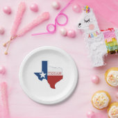 Texaanse partij Texas Shaped Lone Star Papieren Bordje (Feest)
