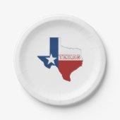 Texaanse partij Texas Shaped Lone Star Papieren Bordje (Voorkant)
