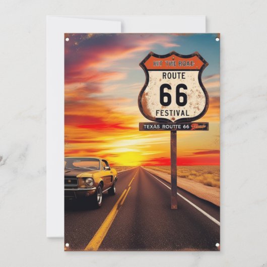 Texaanse Route 66 BRIEFKAART (Voorkant)