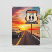 Texaanse Route 66 BRIEFKAART (Staand voorkant)