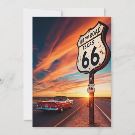 Texaanse Route 66 voor Briefkaart Collectors Brief (Voorkant)