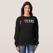 Texaanse staat Patriottische Texas Pride Heart I L Trui (Voorkant volledig)