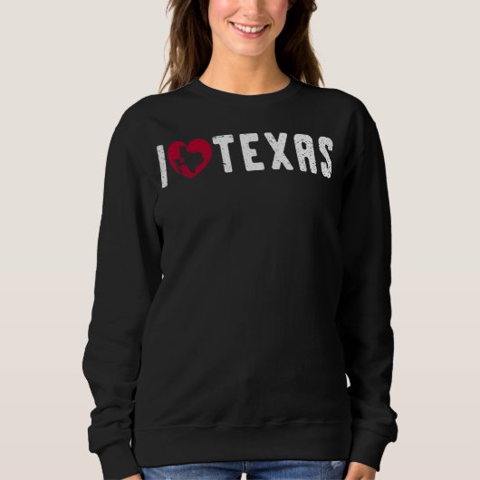 Texaanse staat Patriottische Texas Pride Heart I L Trui (Voorkant)