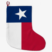 Texaanse staatsvlag - hoogwaardige authentieke kle grote kerstsok (Voorkant)