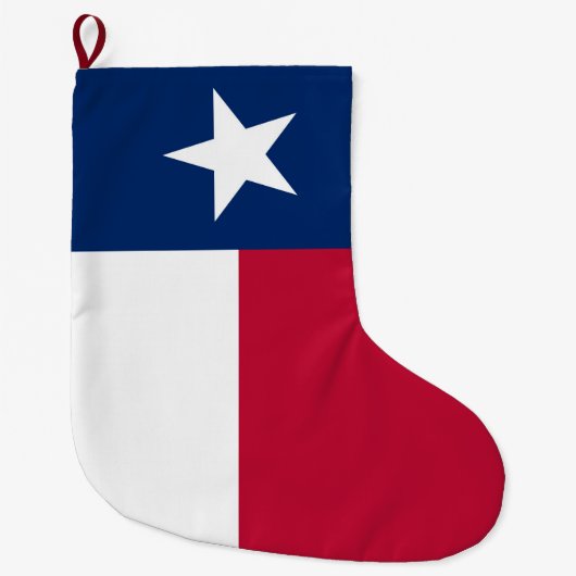Texaanse staatsvlag - hoogwaardige authentieke kle grote kerstsok (Voorkant)
