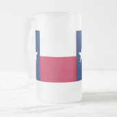 Texaanse staatsvlag - hoogwaardige authentieke kle matglas bierpul (Voorkant links)