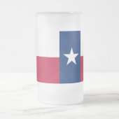 Texaanse staatsvlag - hoogwaardige authentieke kle matglas bierpul (Center)