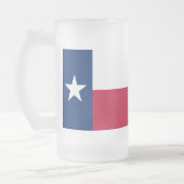 Texaanse staatsvlag - hoogwaardige authentieke kle matglas bierpul (Links)