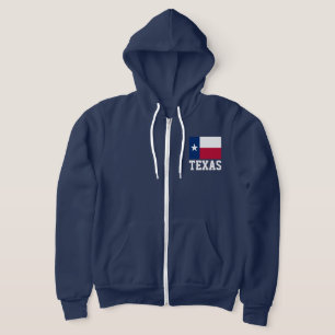 Texaanse staatsvlag op maat van zipper hoodie voor
