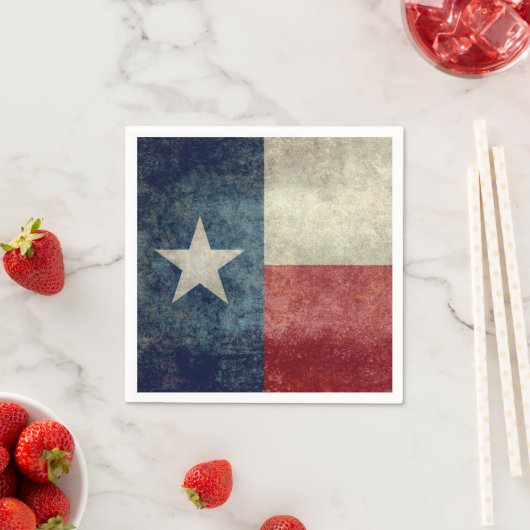 Texaanse staatsvlag  retro stijl Papieren servette Servetten (Insitu)