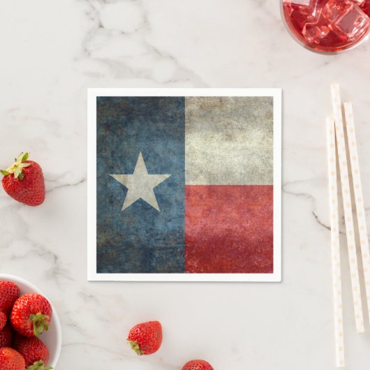 Texaanse staatsvlag retro stijl Papieren servette Servetten (Insitu)