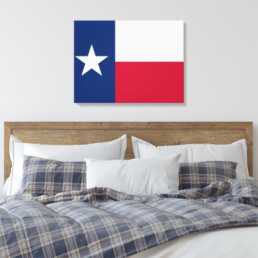Texaanse staatsvlag (Texas) Canvas Afdruk (Insitu (Slaapkamer))