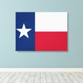 Texaanse staatsvlag (Texas) Canvas Afdruk (Insitu (Houten vloer))