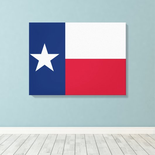Texaanse staatsvlag (Texas) Canvas Afdruk (Insitu (Houten vloer))