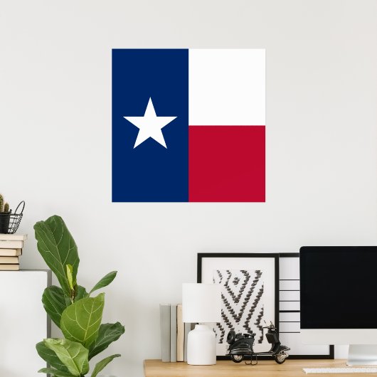 Texaanse staatsvlag (Texas) Poster (Thuiskantoor)