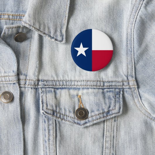 Texaanse staatsvlag (Texas) Ronde Button 5,7 Cm (In situ)