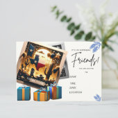 Texaanse Stijl Verjaardag Kaart Uitnodiging (Staand voorkant)