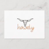 Texaanse Stijl Verjaardag Kaart Uitnodiging (Achterkant)