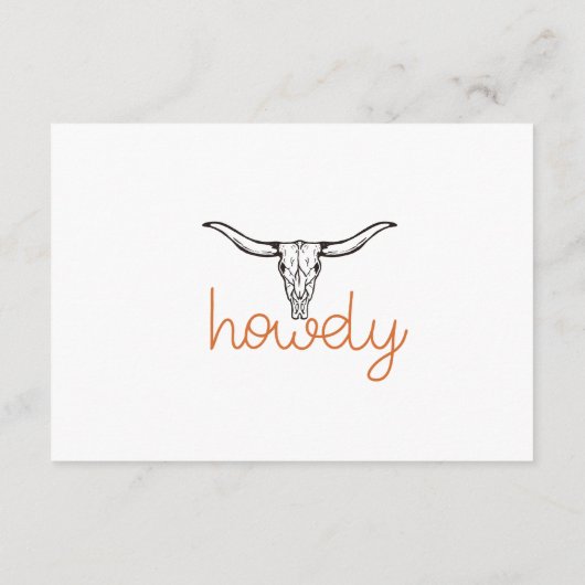 Texaanse Stijl Verjaardag Kaart Uitnodiging (Achterkant)