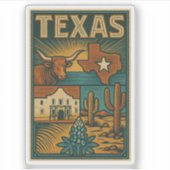 Texaanse vinyl Sticker – Duurzame weerbestendige s (Voorkant)