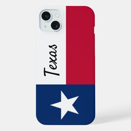 Texaanse vlag cel IPhone 15 Pro hoesje cover Plus Case (Achterkant)