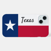 Texaanse vlag cel IPhone 15 Pro hoesje cover Plus Case (Achterkant horizontaal)