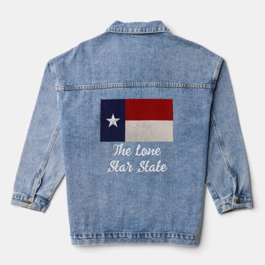 Texaanse vlag | De eenzame sterrenstaat Denim Jacket (Achterkant)