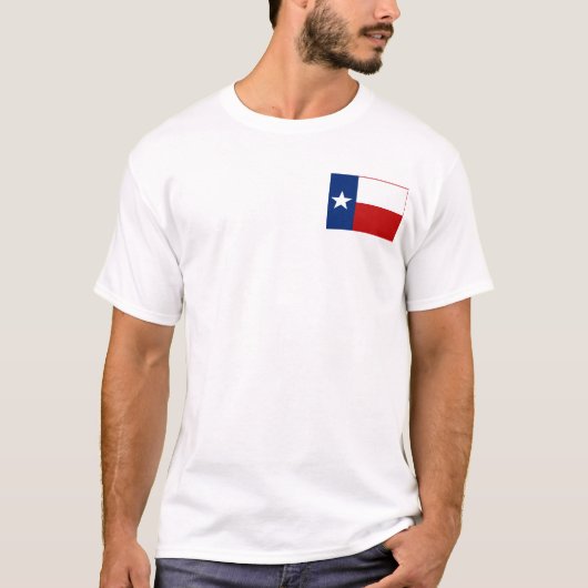 Texaanse vlag + kaart T-shirt (Voorkant)