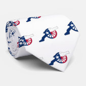 Texaanse vlag met kannon Silhouette uit de burgero Stropdas (Opgerold)