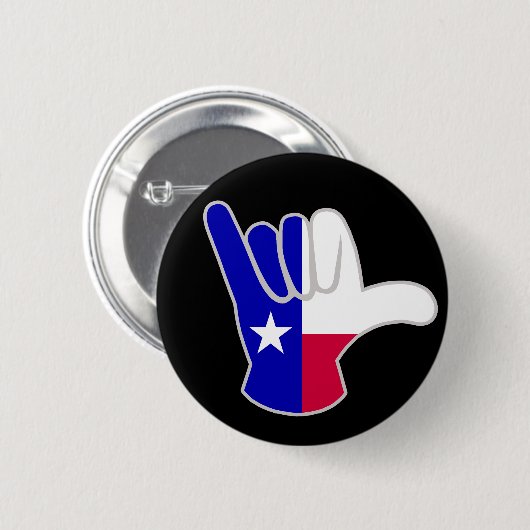 Texaanse vlag Shaka Ronde Button 5,7 Cm (Voorkant /achterkant)